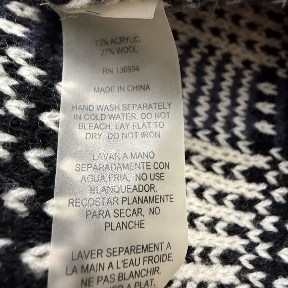 Sioni Black White Plaid Knit Button Front Jacket Sweater Coatigan Size M - Picture 4 of 5